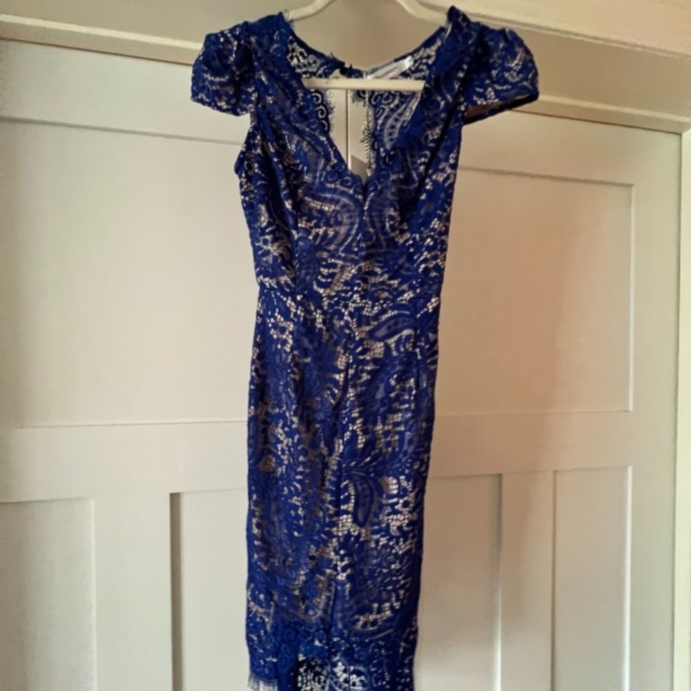 Dark Blue Lace Dress